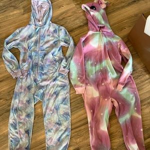 Girl’s Cat & Jack One Piece Pajama Bundle